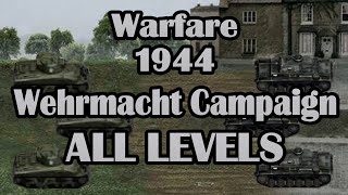 Warfare 1944  German Campaign  Hardened All Levels [upl. by Yddor]