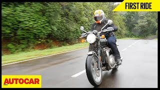 Triumph Bonneville T120  First Ride  Autocar India [upl. by Clarinda]