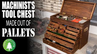 Machinists Tool Chest Made From Scrap Pallets [upl. by Eileek961]