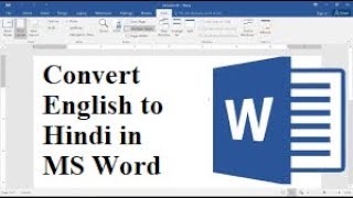 Convert English to Hindi in MS Word [upl. by Bertilla786]