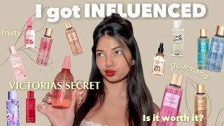 I GOT INFLUENCED  VICTORIAS SECRET BODY MISTS  IS IT WORTH IT victoriasecret [upl. by Kcirdorb]