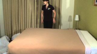 Housekeeping Step by Step  Bedmaking [upl. by Coplin353]