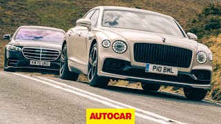 2021 MercedesBenz SClass vs Bentley Flying Spur review  The worlds best luxury saloon  Autocar [upl. by Tessler]