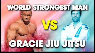 Worlds Strongest Man vs Rolles Gracie 4th Degree BJJ Blackbelt  Lawrence Kenshin [upl. by Yesiad]