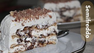 SEMIFREDDO ALLA PANNA VARIEGATO CIOCCOLATO  RICETTA FACILE E VELOCE [upl. by Ahsot]