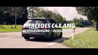 Mercedes C43 AMG Acceleration STOCK vs RACECHIP Chiptuning 0100 kmh [upl. by Hizar]