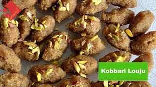 Kobbari Undalu  Kobbari Louju  Easy Coconut Burfi Recipe  9 Grains [upl. by Monah]