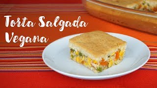 TORTA SALGADA VEGANA DE LIQUIDIFICADOR a mais fácil de fazer [upl. by Sucirdor168]