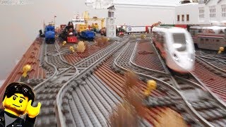 Ride the trains around my LEGO city 📹🚆 [upl. by Licec]