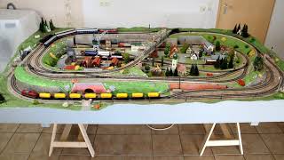 Märklin H0 Anlage Schönblick Automatikbetrieb mit 6 Zügen [upl. by Aser]