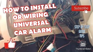 HOW TO INSTALL UNIVERSAL CAR ALARM [upl. by Merrell]