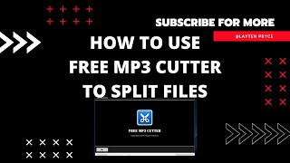 How To Use Free MP3 Cutter to SplitCut Audio Files [upl. by Schwerin]