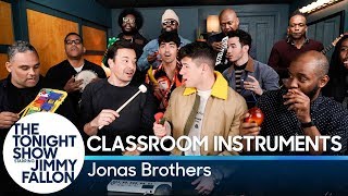 Jimmy Fallon Jonas Brothers amp The Roots Sing quotSuckerquot Classroom Instruments [upl. by Hola]