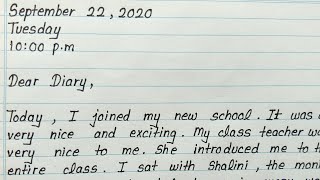 Diary entry writing how to write in english [upl. by Tandi616]