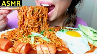 No Talking ASMR CHEESY Black Bean Noodles  FIRE Ramen recipe 자장면 먹방 Jajangmyeon Part 2 [upl. by Noivaz]