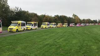 84 ICE CREAM VANS full convoy for Guinness World Record Nantwich October 2018 music chimes truck mr [upl. by Cha]