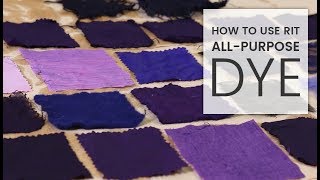 How to Dye Fabric Rit AllPurpose Dye [upl. by Sudnac]