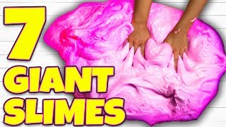 Slime 7 ways Giant DIY Slime compilation  How to make Fluffy Slime and Toothpaste Slime [upl. by Acsicnarf]