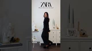 ZARA BLACK DRESS TRYON HAUL [upl. by Ekaj981]