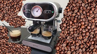 Silvercrest Espresso Machine SEM 1100 B3 Unboxing Testing [upl. by Rebmetpes]