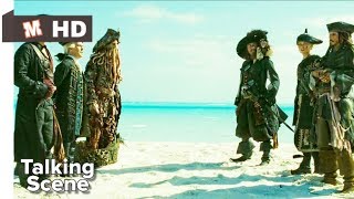 Pirates of Caribbean 3 Hindi At Worlds End Talking Scene [upl. by Sharl900]