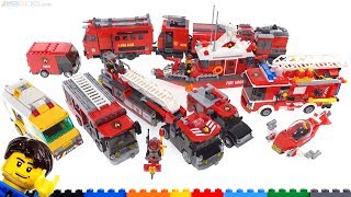 All of my LEGO custom fire vehicles amp craft MOCs [upl. by Eigna735]