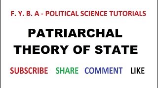 Patriarchal theory of state  III [upl. by Gahl]