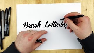 Hand Lettering Tutorial  How To Use A Brush Pen [upl. by Giorgio]