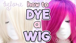 HOW TO DYE A SYNTHETIC WIG  Alexas Wig Series 7 [upl. by Stanhope]