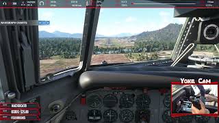 PMDG DC6 Greased Landing In Cairns Australia  MSFS [upl. by Derr]