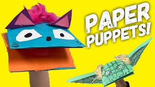 How to Make PAPER PUPPETS Easy Craft [upl. by Nosduj]