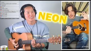 Neon Tutorial with Guitar Tip from John Mayer on Tiktok TAB Guitartime [upl. by Bond260]