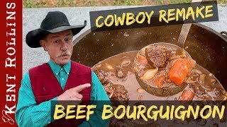 Beef Bourguignon with Julia Child  Cowboy Remake Beef Stew [upl. by Fernando]