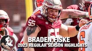 Braden Fiske 2023 Regular Season Highlights  Florida State DL [upl. by Rosol488]