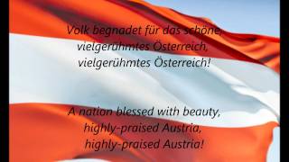 Austrian National Anthem  quotBundeshymnequot DEEN [upl. by Aihseit]