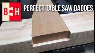 Perfect Table Saw Dadoes  The Easy Way [upl. by Aynod]