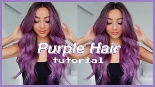 Purple Hair Tutorial  LOréal Colorista purplehair [upl. by Aikemal]