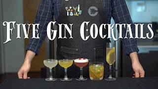 The 5 Easiest GIN Cocktails to Make at Home [upl. by Oluas447]