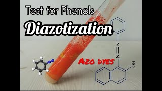 Test for Phenols  Azo dyes Diazotization [upl. by Amari]