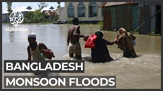 Nearly onethird of Bangladesh affected by monsoon floods [upl. by Arba604]