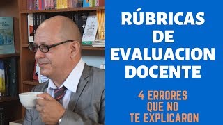 RUBRICAS DE EVALUACION DOCENTE [upl. by Htebasyle]