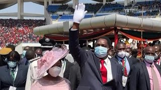 Hakainde Hichilema sworn in as president of Zambia  AFP [upl. by Seymour]