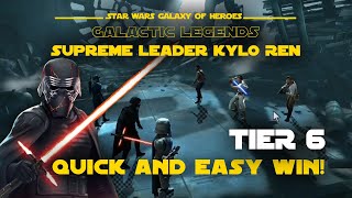 Tier 6  Supreme Leader Kylo Ren Galactic Legend Event  SWGOH [upl. by Eeloj]