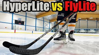 Bauer Vapor HyperLite vs FlyLite hockey stick review [upl. by Chrissie]