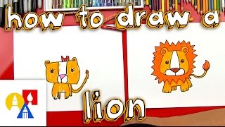 How To Draw A Cartoon Lion [upl. by Dj]