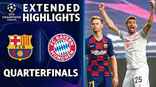 Barcelona vs Bayern Munich  Champions League Quarterfinal Highlights  UCL on CBS Sports [upl. by Drahnreb]