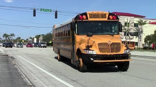 Palm Beach District Schools buses and Private Operators school bus action 2018 [upl. by Dleifxam423]