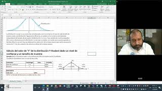 242 Distribución TStudent cálculo de t en Excel [upl. by Carver]