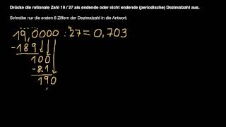 Einen Bruch in eine periodische Dezimalzahl umwandeln [upl. by Aiyt]