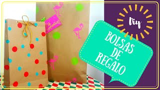 ¿CÓMO HACER BOLSAS DE REGALO  HAZ TU PROPIO PAPEL DE REGALO [upl. by Aihsar]